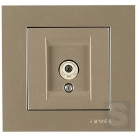 Розетка TV (SAT) прохідна Arvia Electric KAREN Титан (20 05 2000 287)